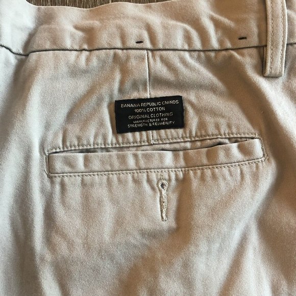 Banana Republic Gavin Chino Slacks Pants 34/34 Men's Khaki Brown Tan - Picture 4 of 11
